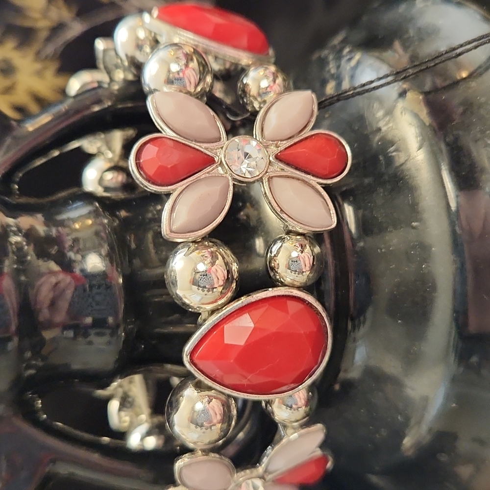 Paparazzi Dark Red & Grey Bracelet